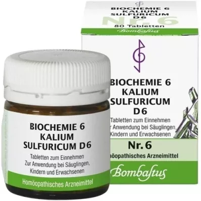 BIOCHEMIE 6 Kalium sulphuricum D 6 compresse, 80 pz