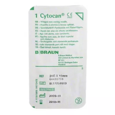 CYTOCAN Cannula portuale 20 G 15 mm, 1 pz