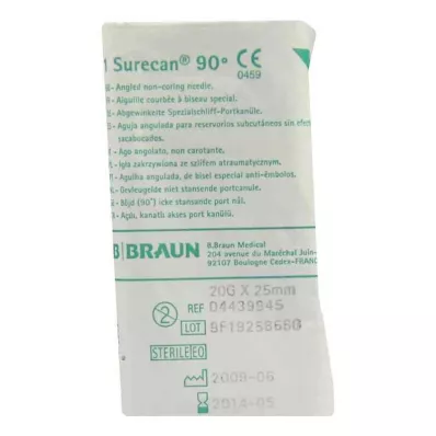 Cannula Surecan 20 Gx25 mm angolata (1 pezzo)
