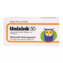 UNIZINK 50 compresse rivestite con enterici, 50 pezzi