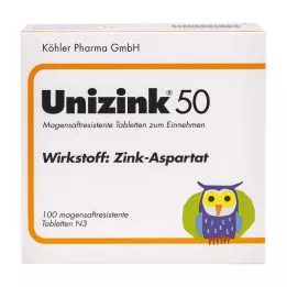 UNIZINK 50 compresse rivestite con enterici, 100 pz