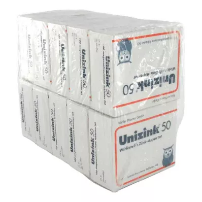UNIZINK 50 compresse rivestite con enterici, 10X100 pz