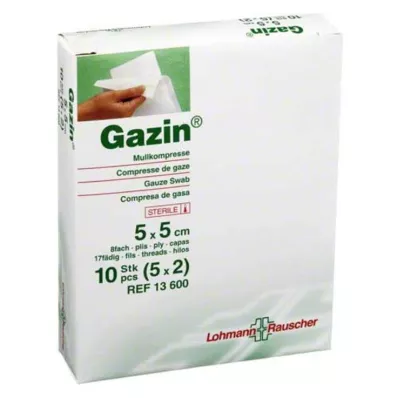 GAZIN Garza compressa 5x5 cm sterile 8x, 5X2 pz