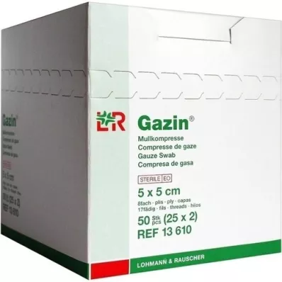 GAZIN Garza compressa 5x5 cm sterile 8x, 25X2 pz