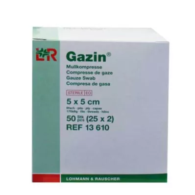 GAZIN Garza compressa 5x5 cm sterile 8x, 25X2 pz