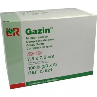 GAZIN Garza sterile 7,5x7,5 cm 8x, 50X2 pz