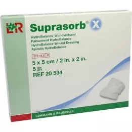 SUPRASORB X Medicazione HydroBalance 5x5 cm, 5 pz