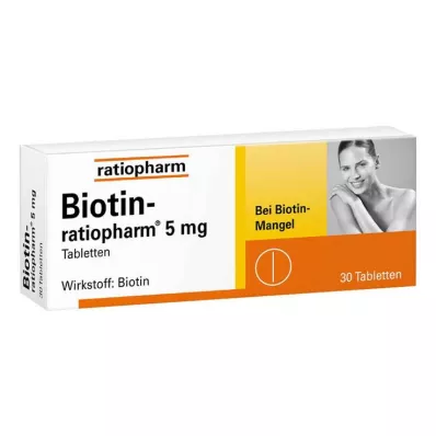 BIOTIN-RATIOPHARM compresse da 5 mg, 30 pezzi BIOTIN-RATIOPHARM compresse da 5 mg, 30 pezzi