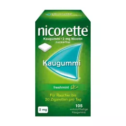 NICORETTE Gomma da masticare alla menta fresca da 2 mg, 105 pezzi