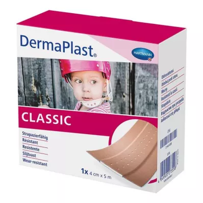 DERMAPLAST CLASSIC Cerotto per ferite 4 cmx5 m, 1 pz DERMAPLAST CLASSIC Cerotto per ferite 4 cmx5 m, 1 pz