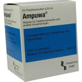AMPUWA Fiale di plastica per iniezione/infusione, 20X20 ml