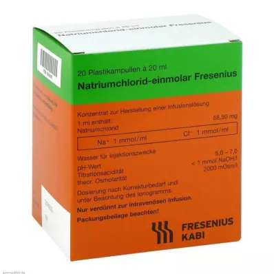 Soluzione salina Fres.5,85% Soluzione concentrata per infusione plastica, 20X20 ml
