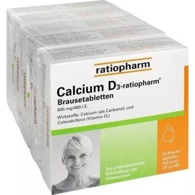 CALCIUM D3-ratiopharm compresse effervescenti, 100 pz