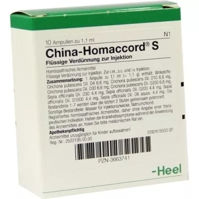 CHINA HOMACCORD Fiale S, 10 pz