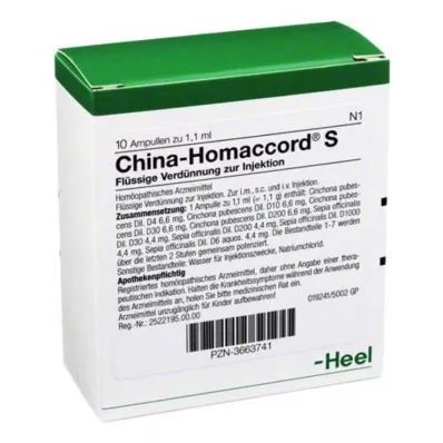 Fiale cinesi Homaccord S, 10 pz