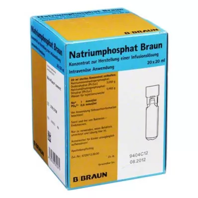 Sodio fosfato Braun Mpc soluzione per infusione concentrata, 20x20 ml Sodio fosfato Braun Mpc soluzione per infusione concentrata, 20x20 ml