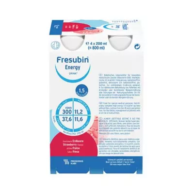 FRESUBIN ENERGY DRINK Bottiglia per bevande alla fragola 6X4X200 ml
