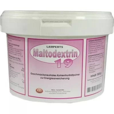 MALTODEXTRIN 19 Polvere di Lamperts, 1500 g