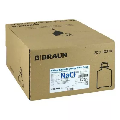 Soluzione salina 0,9% Ecoflac Plus, 20X100 ml Soluzione salina 0,9% Ecoflac Plus, 20X100 ml