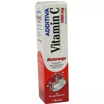 ADDITIVA Compresse effervescenti di vitamina C arancia rossa, 20 pz