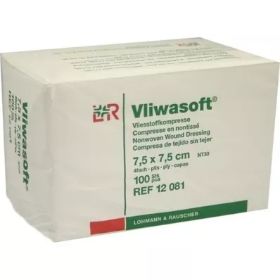 VLIWASOFT Compresse in tessuto non tessuto 7,5x7,5 cm non sterili 4l., 100 pz