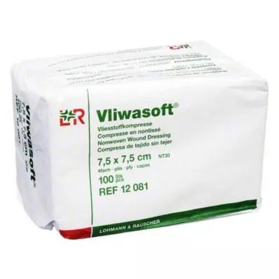 VLIWASOFT Compresse in tessuto non tessuto 7,5x7,5 cm non sterili 4l., 100 pz