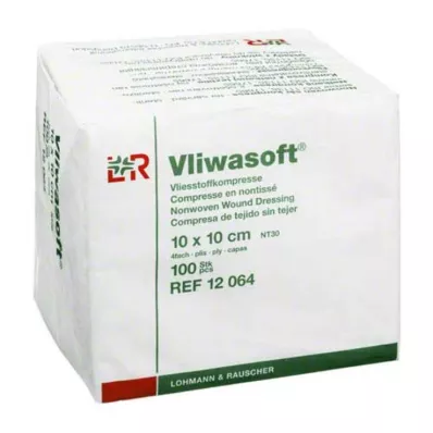VLIWASOFT Compresse in tessuto non tessuto 10x10 cm non sterili da 4l., 100 pz