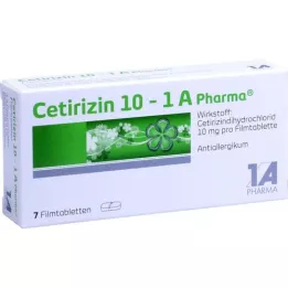 CETIRIZIN 10-1A Compresse rivestite con film Pharma, 7 pz