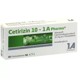 CETIRIZIN 10-1A Compresse rivestite con film Pharma, 20 pz