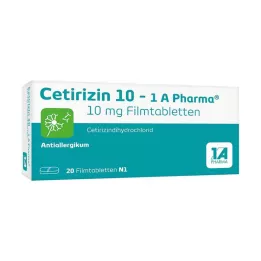 CETIRIZIN 10-1A Compresse rivestite con film Pharma, 20 pz