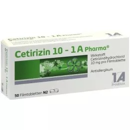 CETIRIZIN 10-1A Compresse rivestite con film Pharma, 50 pz