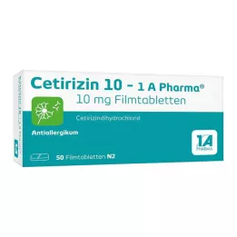 CETIRIZIN 10-1A Compresse rivestite con film Pharma, 50 pz