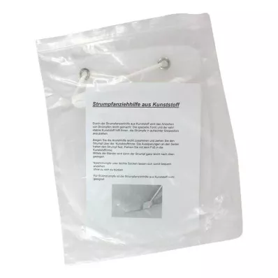 STRUMPFANZIEHHILFE Plastica con cinghia, 1 pz