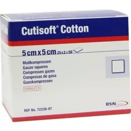 CUTISOFT Cotone Compr.5x5 cm sterile 12x, 25X2 St