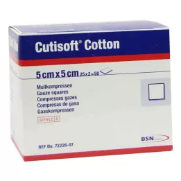 CUTISOFT Cotone Compr.5x5 cm sterile 12x, 25X2 St