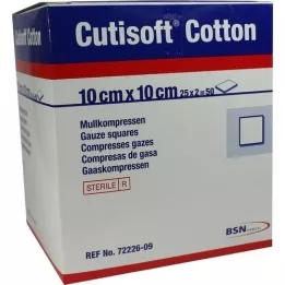 CUTISOFT Cotone Compr.10x10 cm ster.12x, 25X2 St