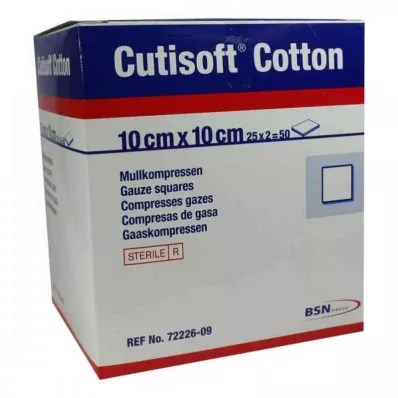 CUTISOFT Cotone Compr.10x10 cm ster.12x, 25X2 St CUTISOFT Cotone Compr.10x10 cm ster.12x, 25X2 St