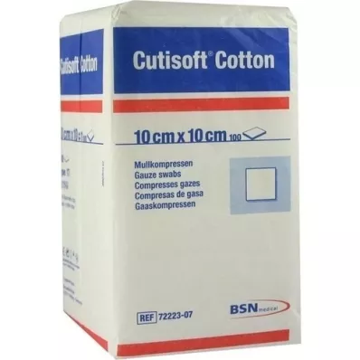 CUTISOFT Cotone Compr.10x10 cm unster.12x, 100 pz