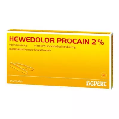 HEWEDOLOR Fiale di Procaina 2%, 10 pz