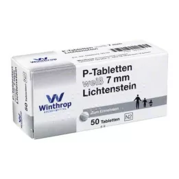 P TABLETTEN bianco passo 7 mm, 50 pz