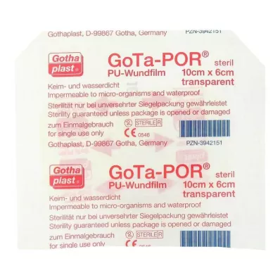 GOTA-POR PU Pellicola per ferite 10x6 cm gesso sterile, 1 pz