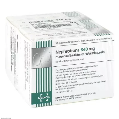 NEPHROTRANS 840 mg capsule rivestite con enterici, 100 pz