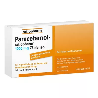 PARACETAMOL-ratiopharm 1.000 mg supposte, 10 pz