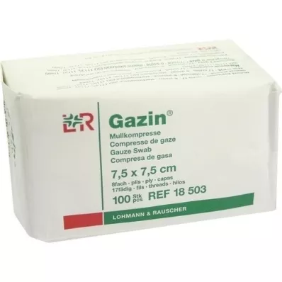 GAZIN Garza comp.7,5x7,5 cm non sterile 8x Op, 100 pz
