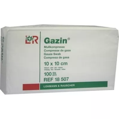 GAZIN Garza comp.10x10 cm non sterile 12x op, 100 pz
