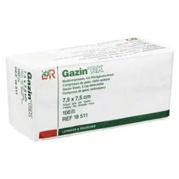 GAZIN Garza comp.7,5x7,5 cm non sterile 12x RK, 100 pz