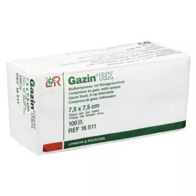 GAZIN Garza comp.7,5x7,5 cm non sterile 12x RK, 100 pz