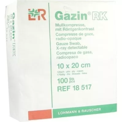 GAZIN Garza comp.10x20 cm non sterile 12x RK, 100 pz