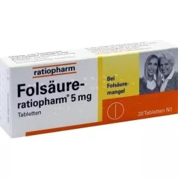 FOLSÄURE-RATIOPHARM compresse da 5 mg, 20 pezzi