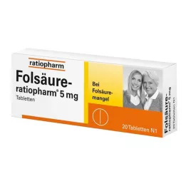 FOLSÄURE-RATIOPHARM compresse da 5 mg, 20 pezzi